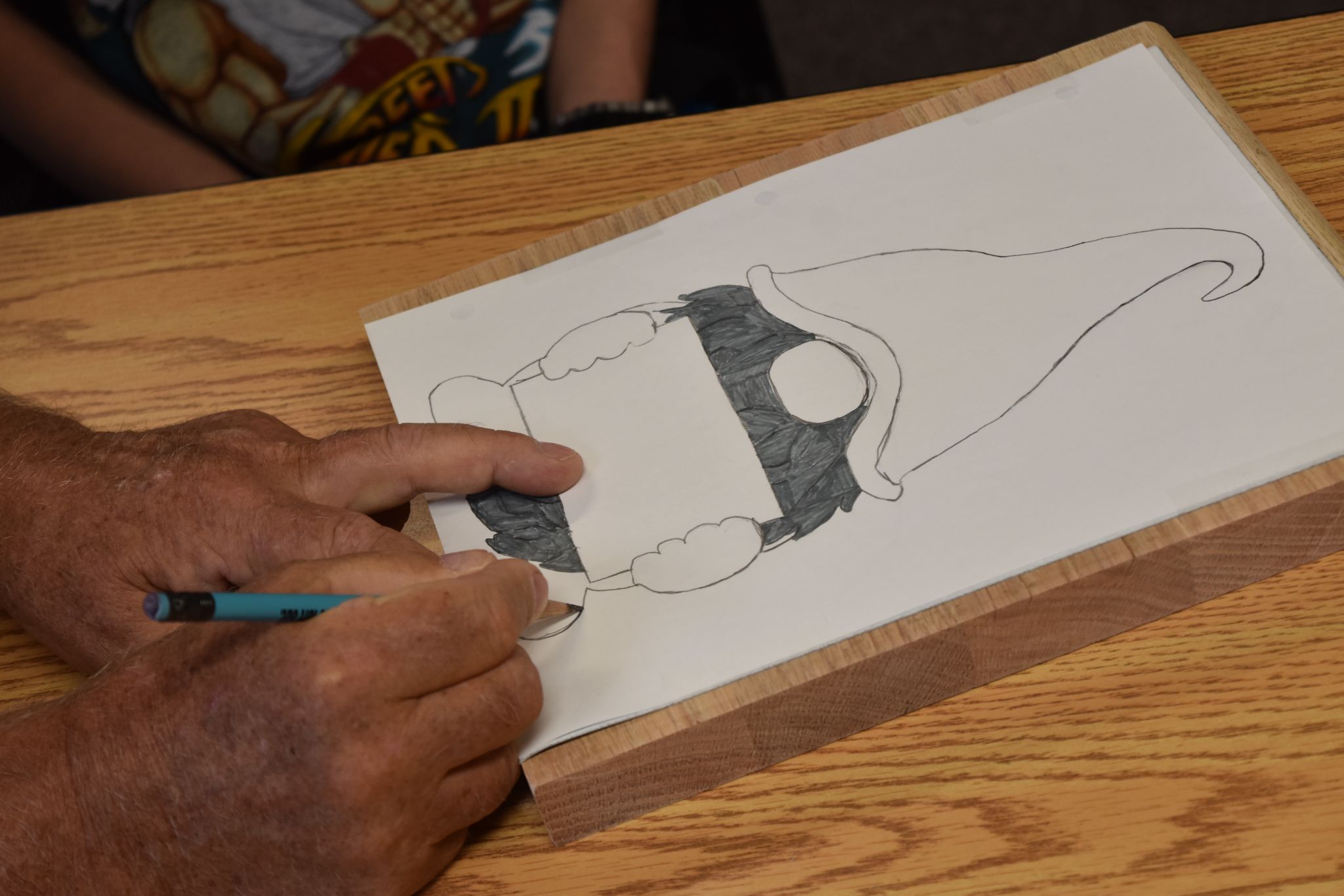 Working on a Christmas art project